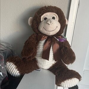 Brown and Cream Stuffed Monkey Toy